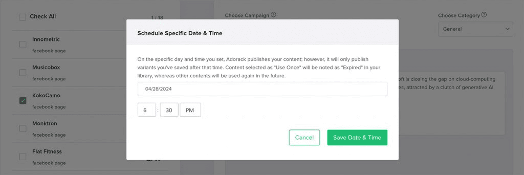 Create Post Specific Date and Time