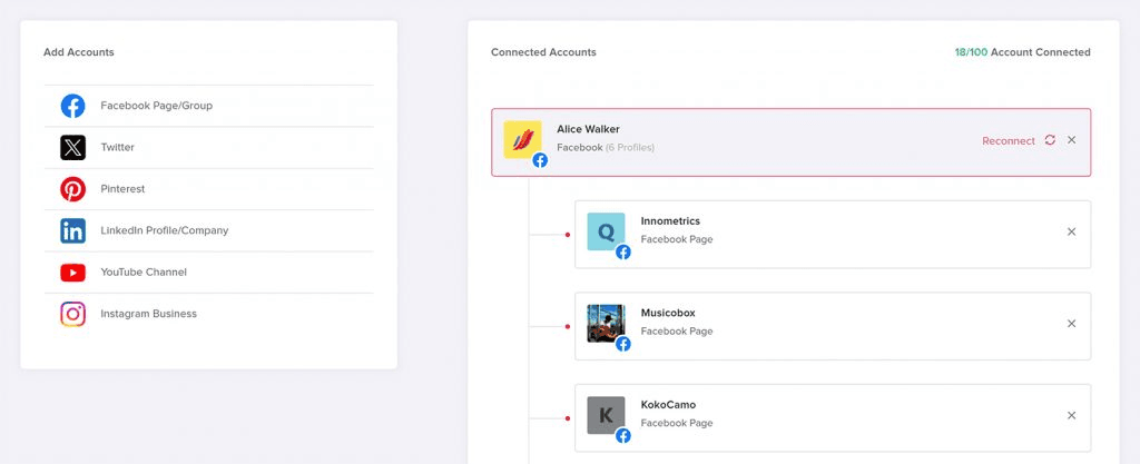 Disconnected Social Account