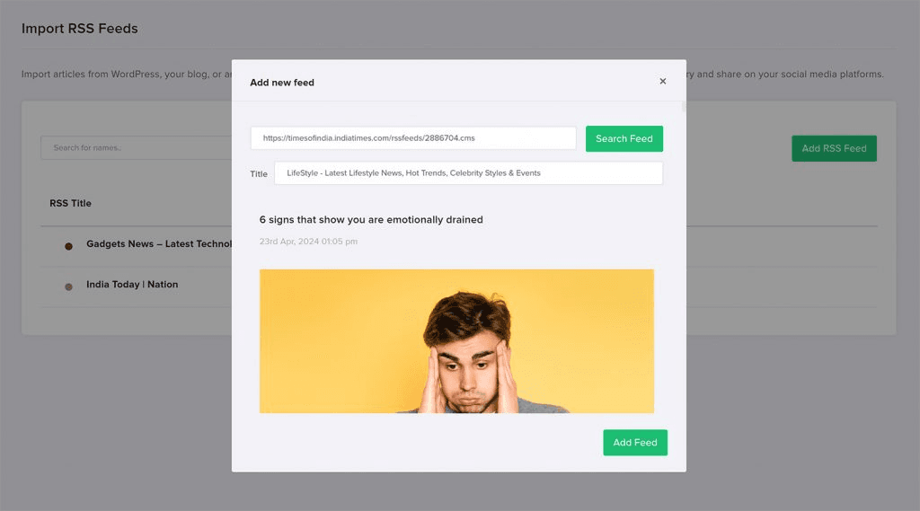 Add RSS Feed