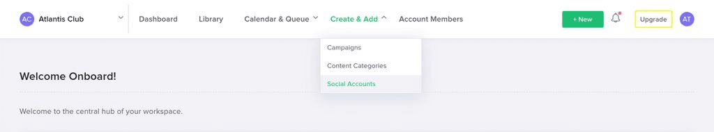 Navigate to the Accounts page