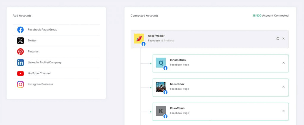 Navigate to the Accounts page