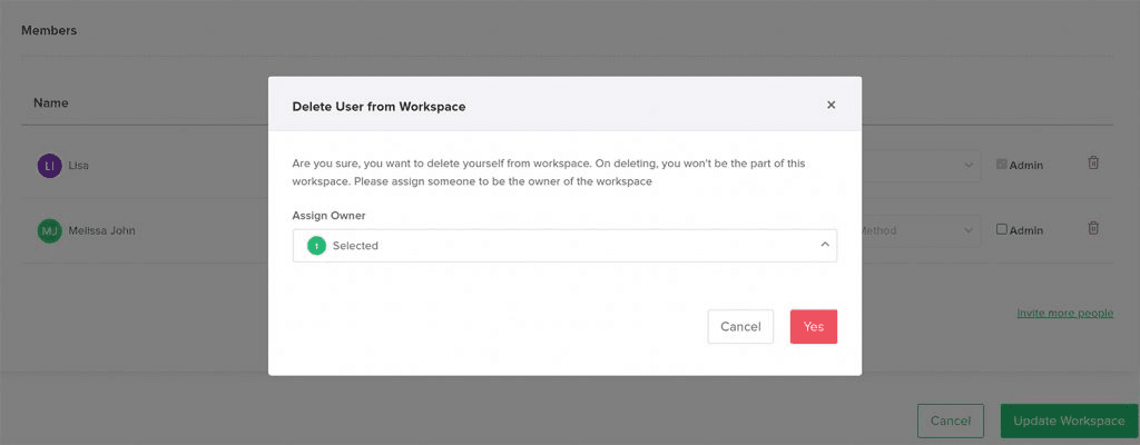 Remove members and limited access members