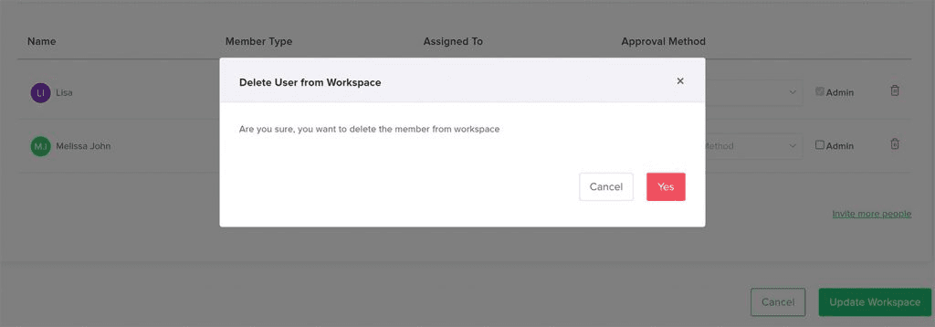 Remove members and limited access members