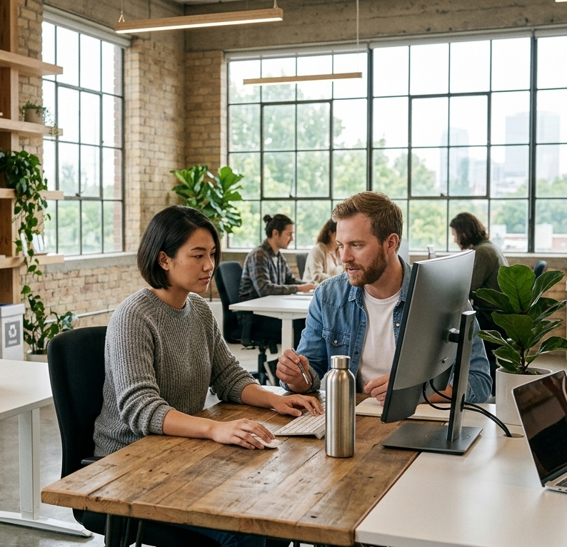 Social media scheduling tool in action at Adorack office