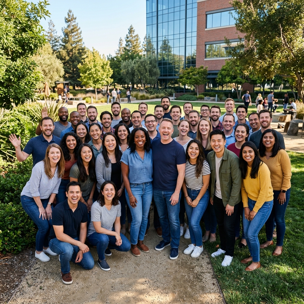 Team collaboration at Adorack office using social media management software