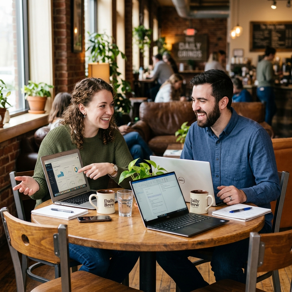 Adorack team planning content using a social media scheduling tool