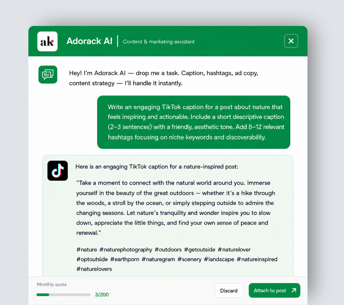 Adorack AI Content Writer