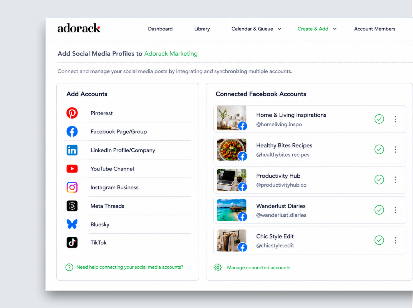 Adorack SaaS Dashboard Overview