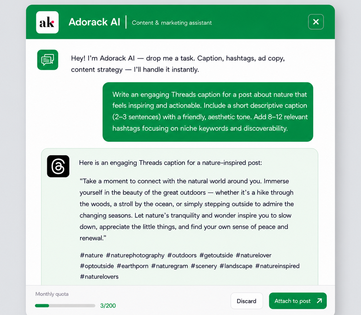 Adorack AI Content Writer