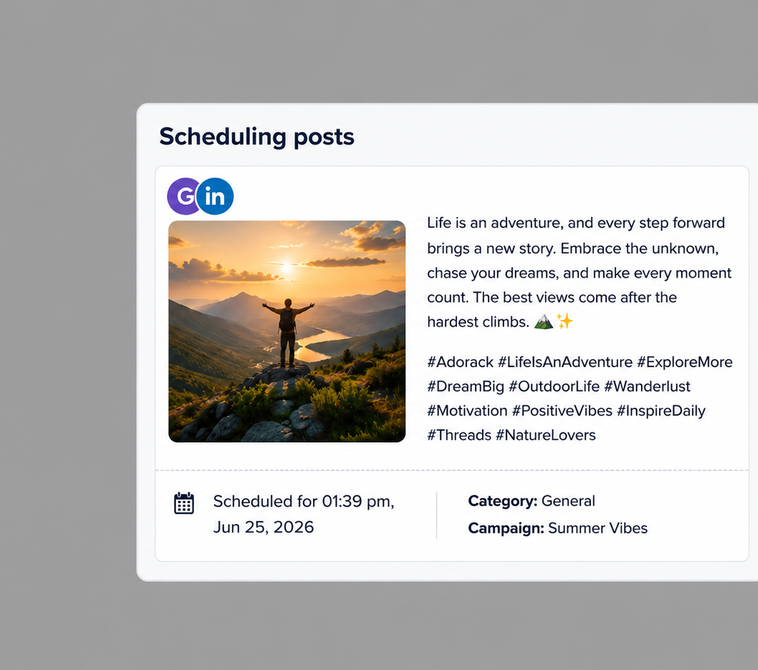 Scheduling calendar preview