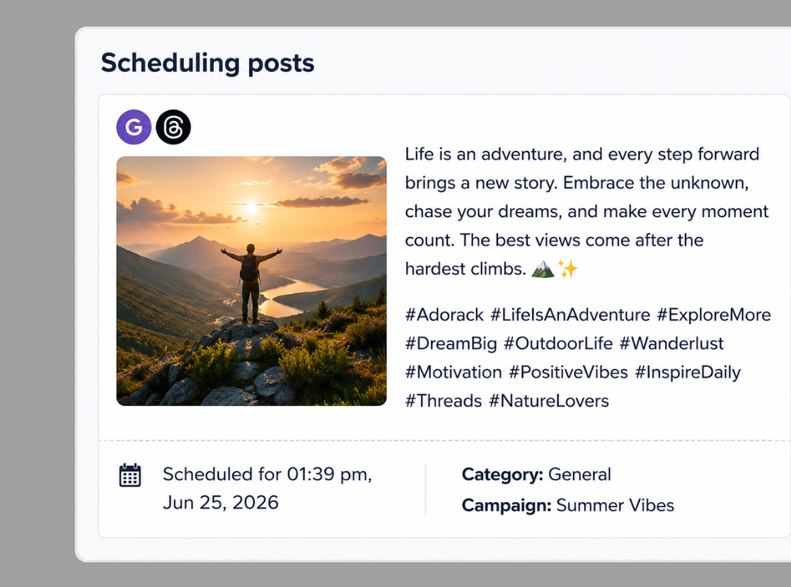 Step 2: Schedule