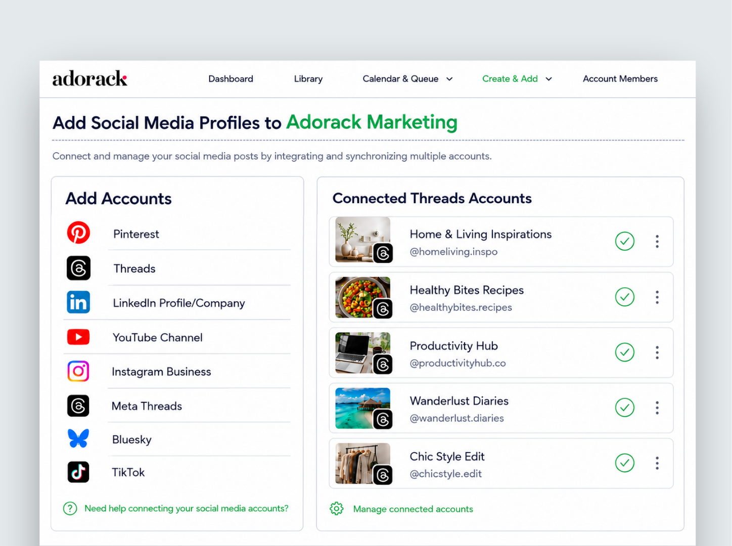 Adorack SaaS Dashboard Overview