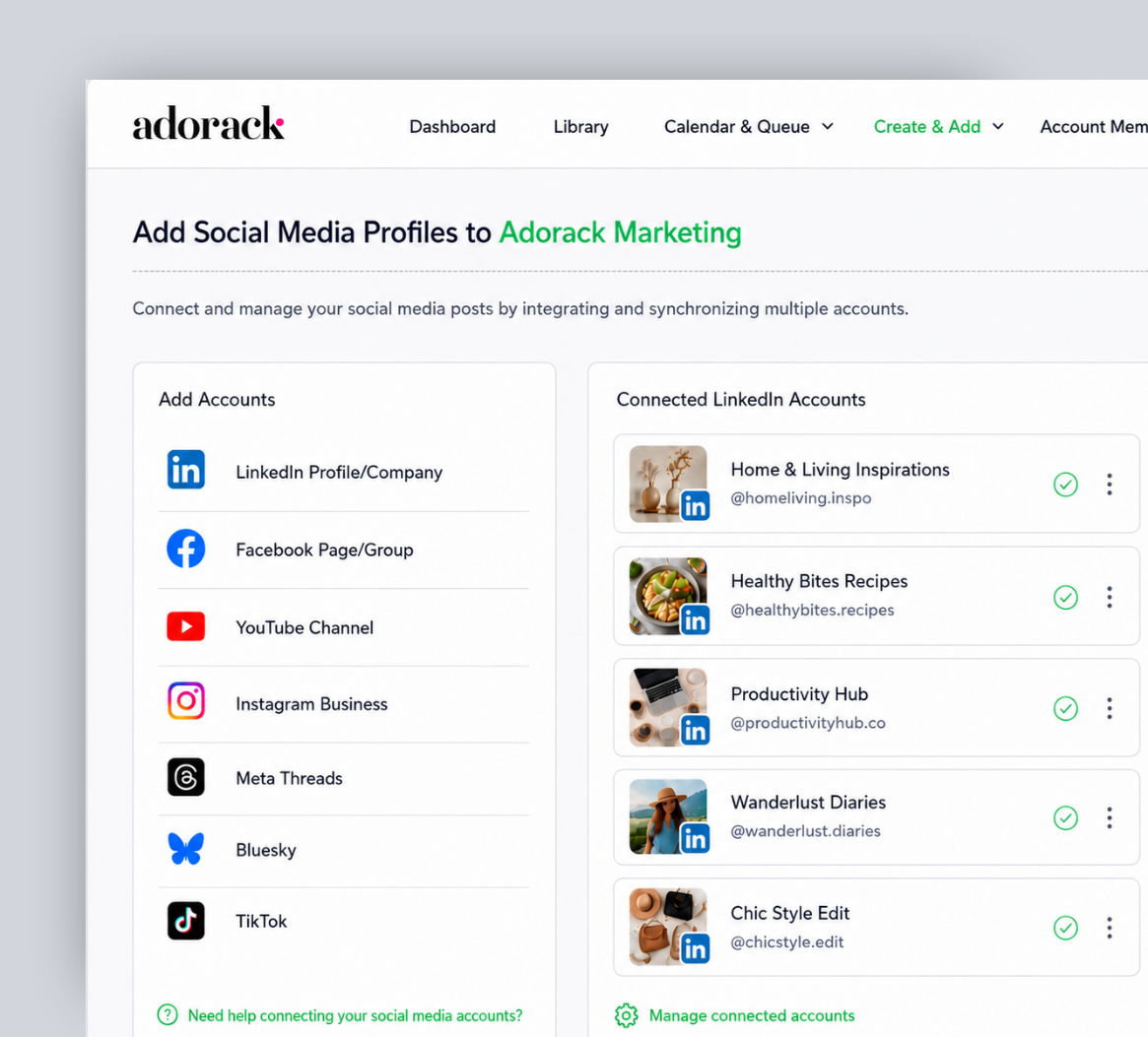 Multi-Account Dashboard UI
