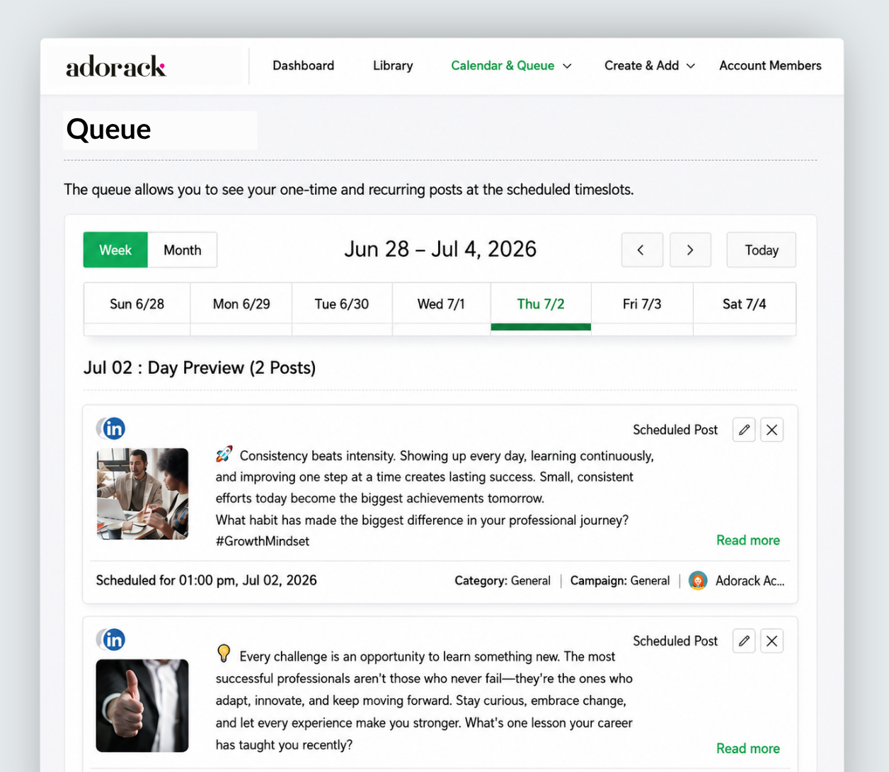 Multi-Page Queue UI